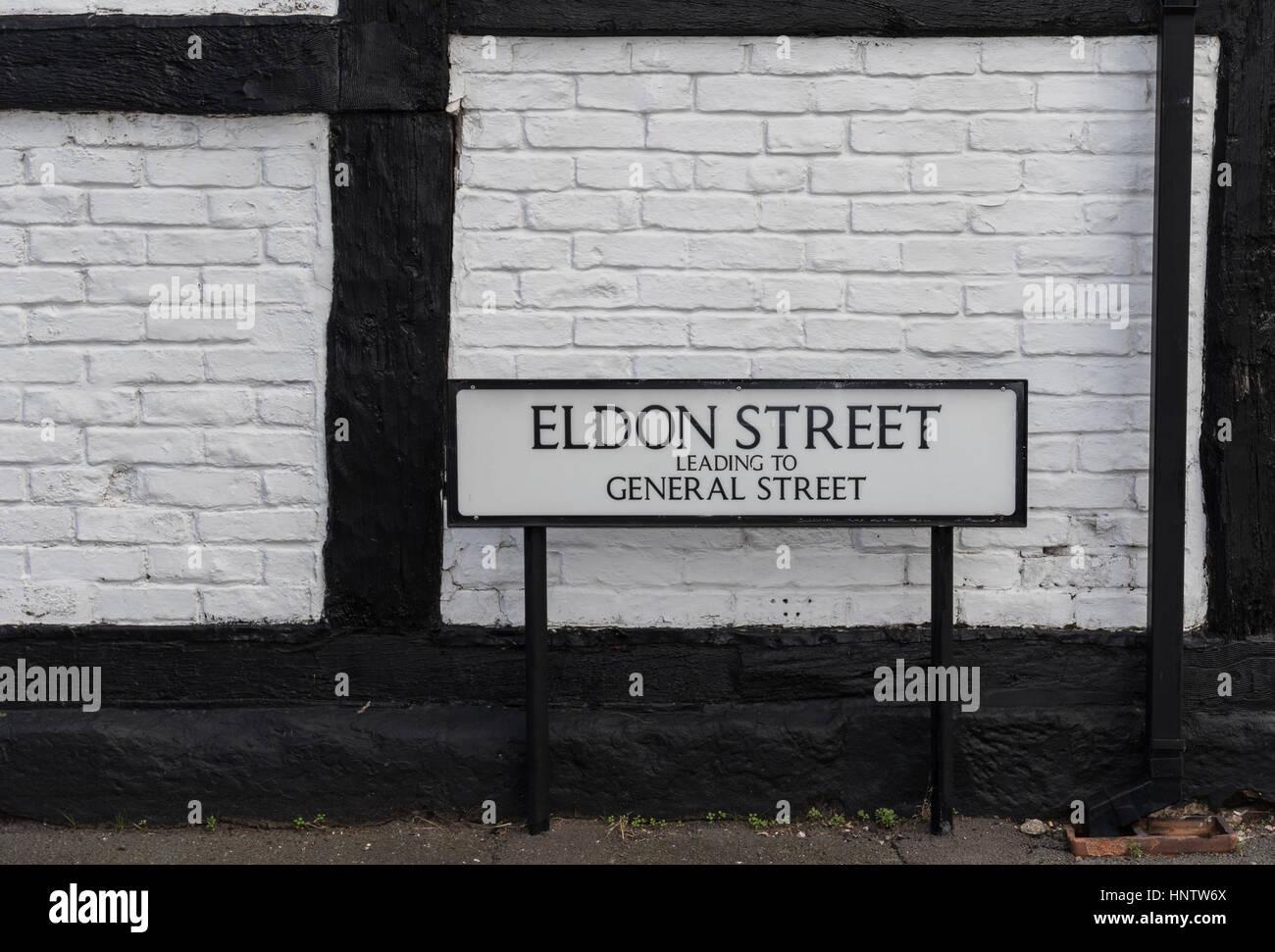 Eldon Street sign, Warrington, Cheshire, UK Stock Photo