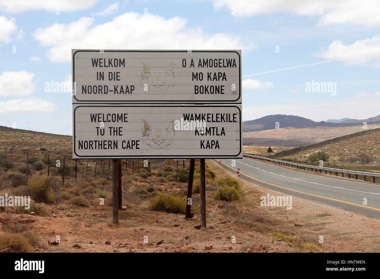to the Northern Cape Sign Stock Photo Alamy