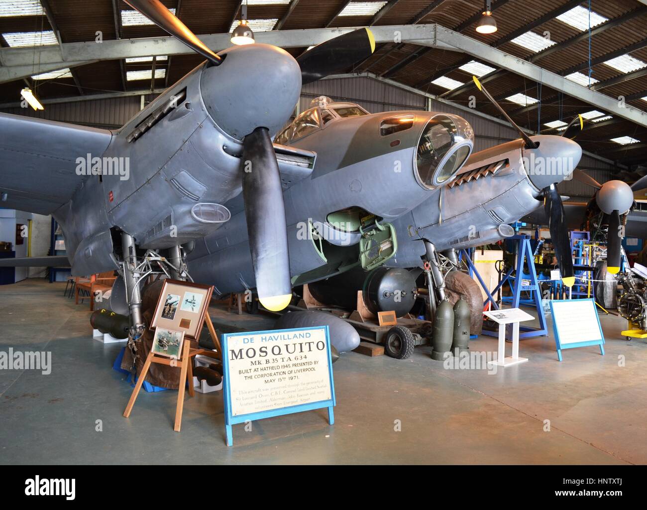 de Havilland B.35 Mosquito bomber, De Havilland Aircraft Museum, London Colney Stock Photo