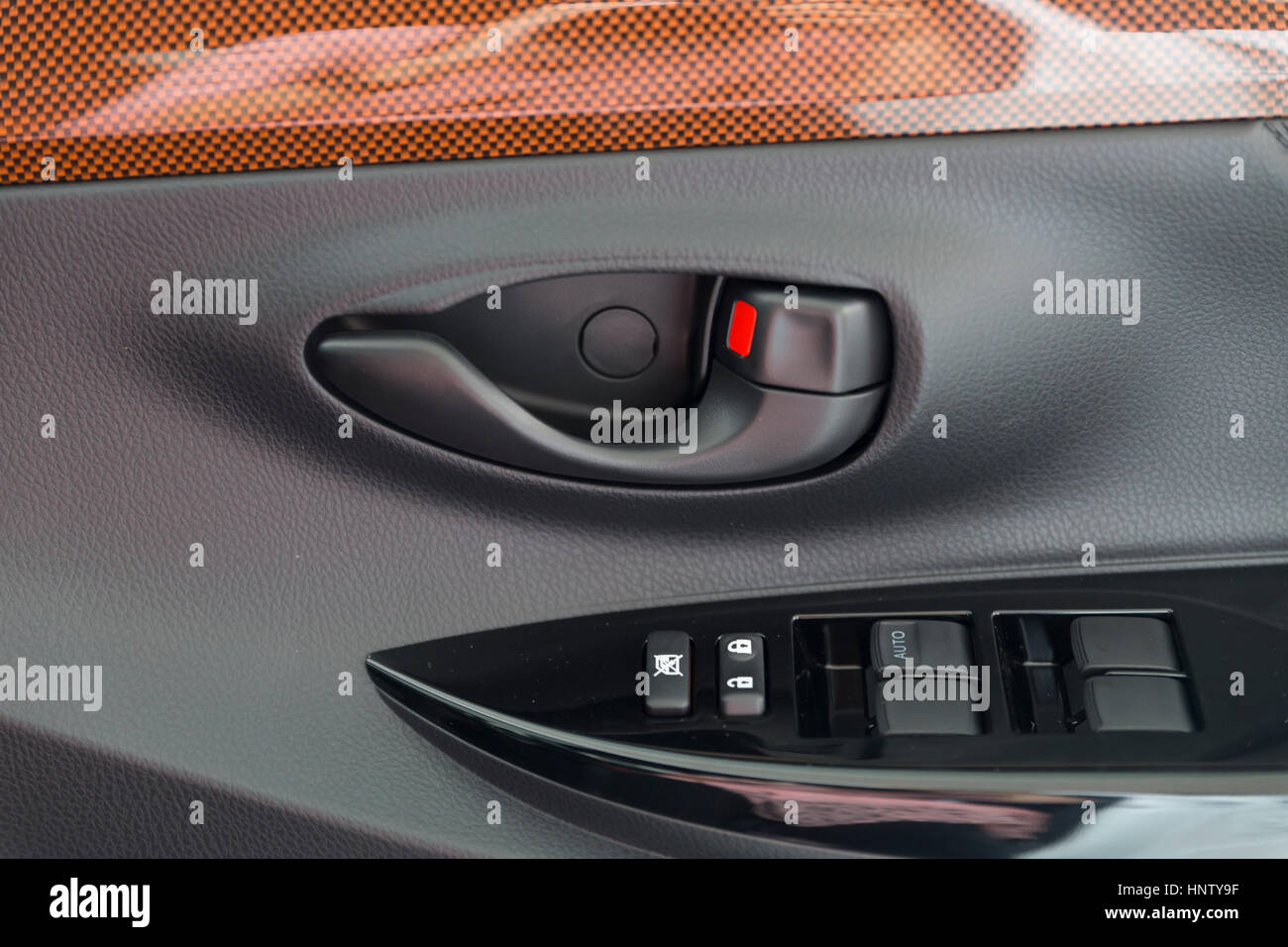thumbnail image 2 of AM Autoparts Front Left Inside Door Handle – Cashmere & Chrome – With Heated Seat – For Chevy GMC Trucks (2007-2014) 2 of 4