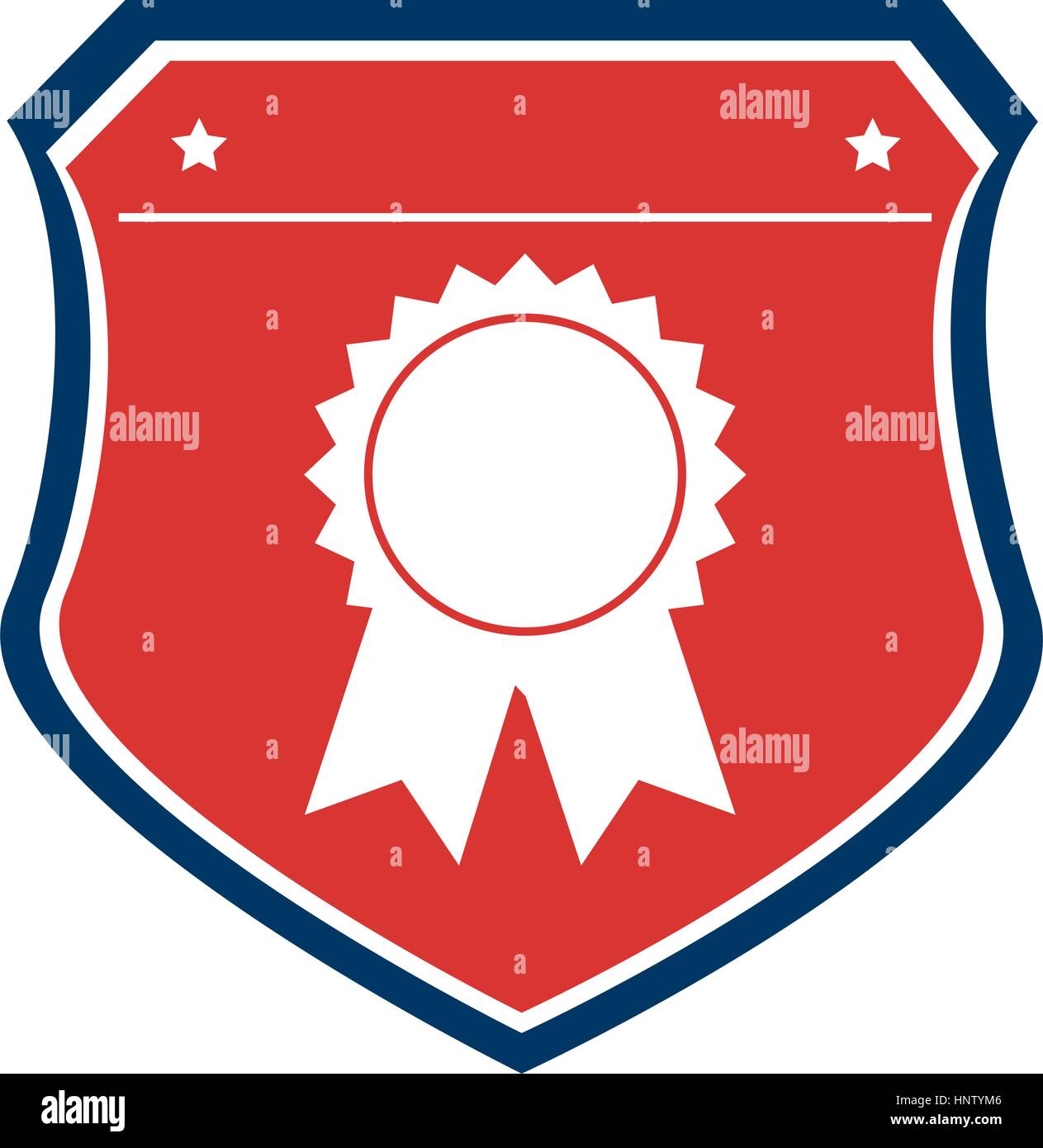 color shield with medal prize vector illustration Stock Vector Image ...