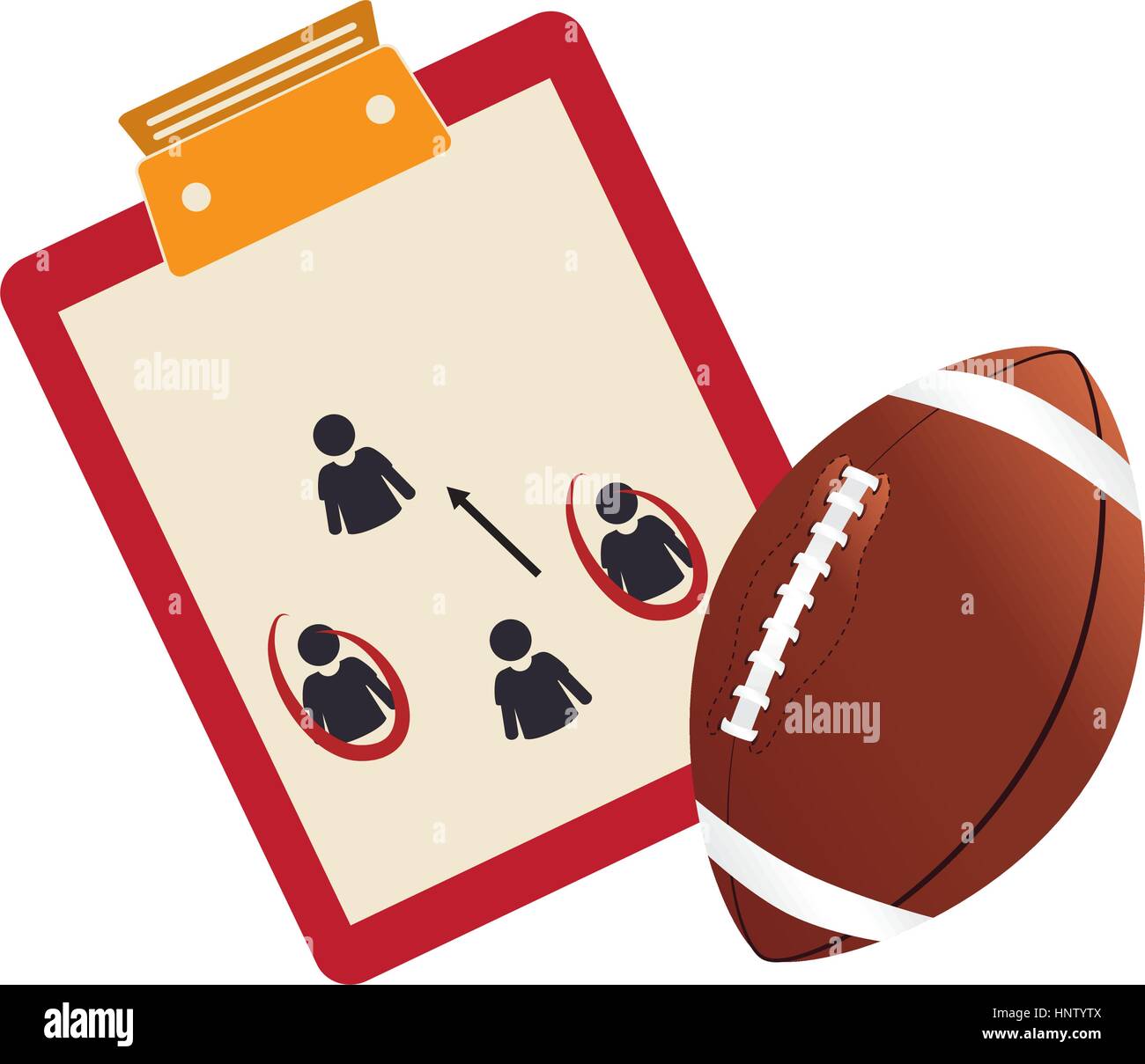 table with sheet and football ball vector illustration vector ...