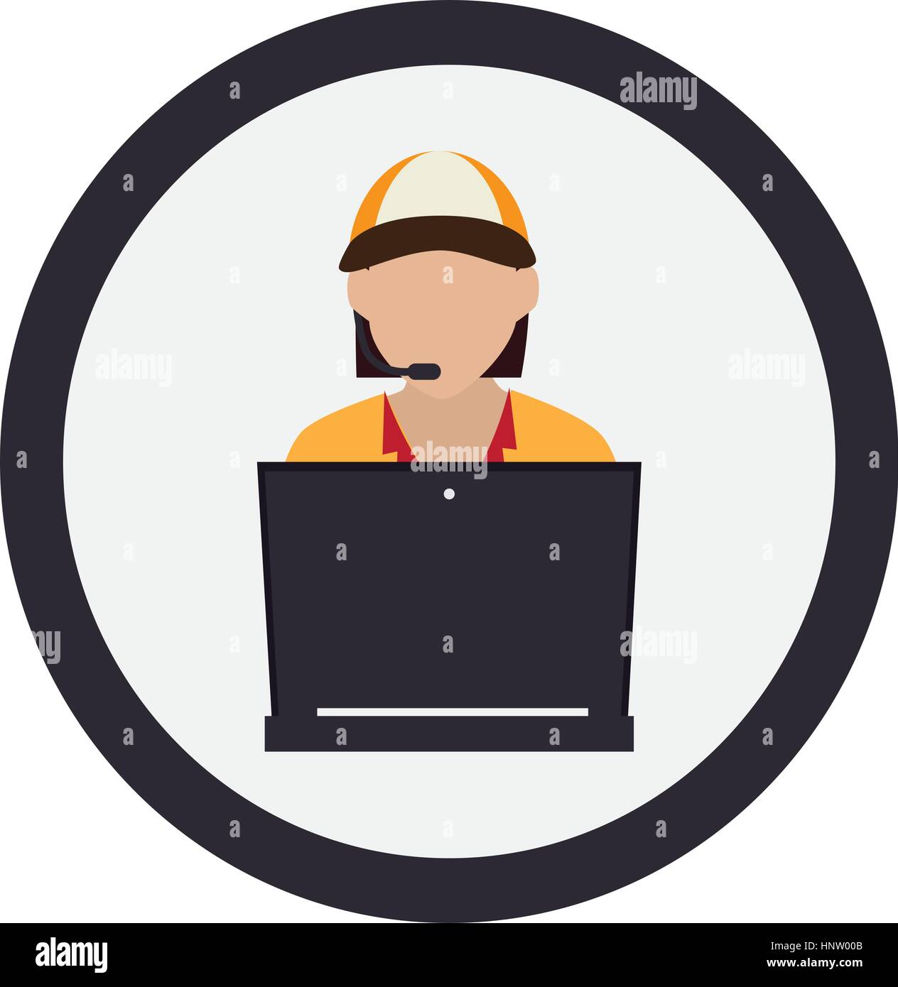 circular frame with colorful Self-service seller vector illustration Stock Vector