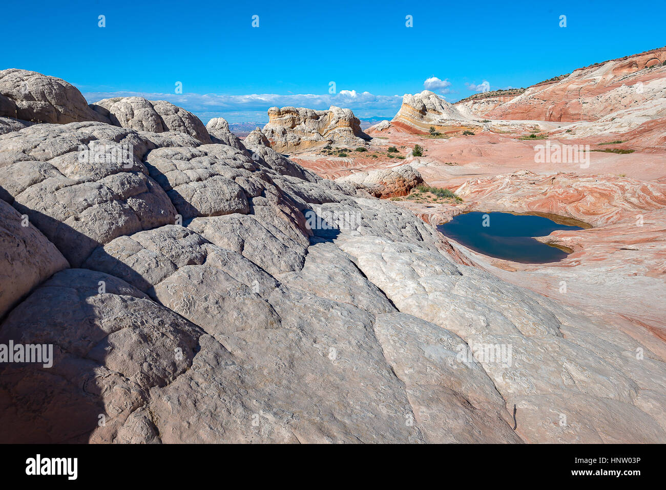 White Pocket amazing rock formations in Vermilion Cliffs National Monument, Landscape Photography Stock Photo