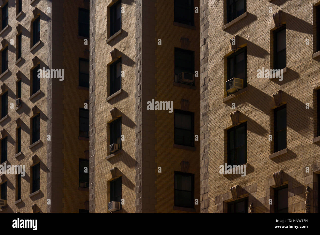 Windows of apartment buildings Stock Photo