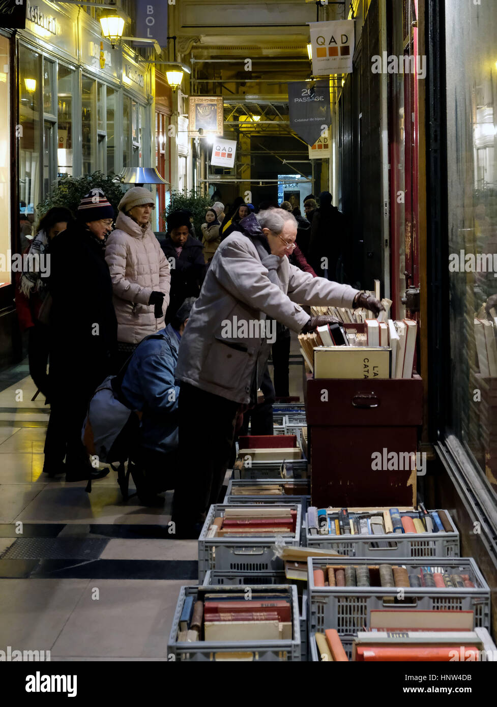 Paris, Passage Jouffroy, bookshop,  Paris, France Stock Photo