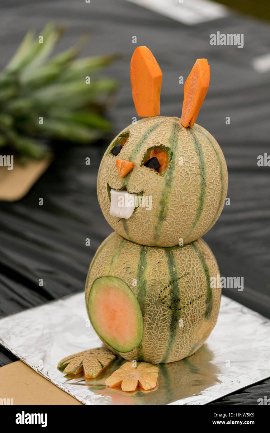 Entry in the novelty fruit and vegetable animal competition at the Anglesey  Show Stock Photo - Alamy