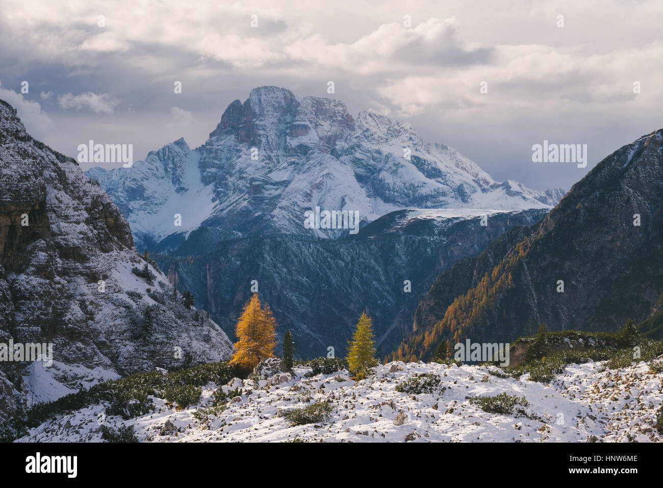 Tre Cime di Lavaredo area, South Tyrol, Dolomite Alps, Italy Stock Photo