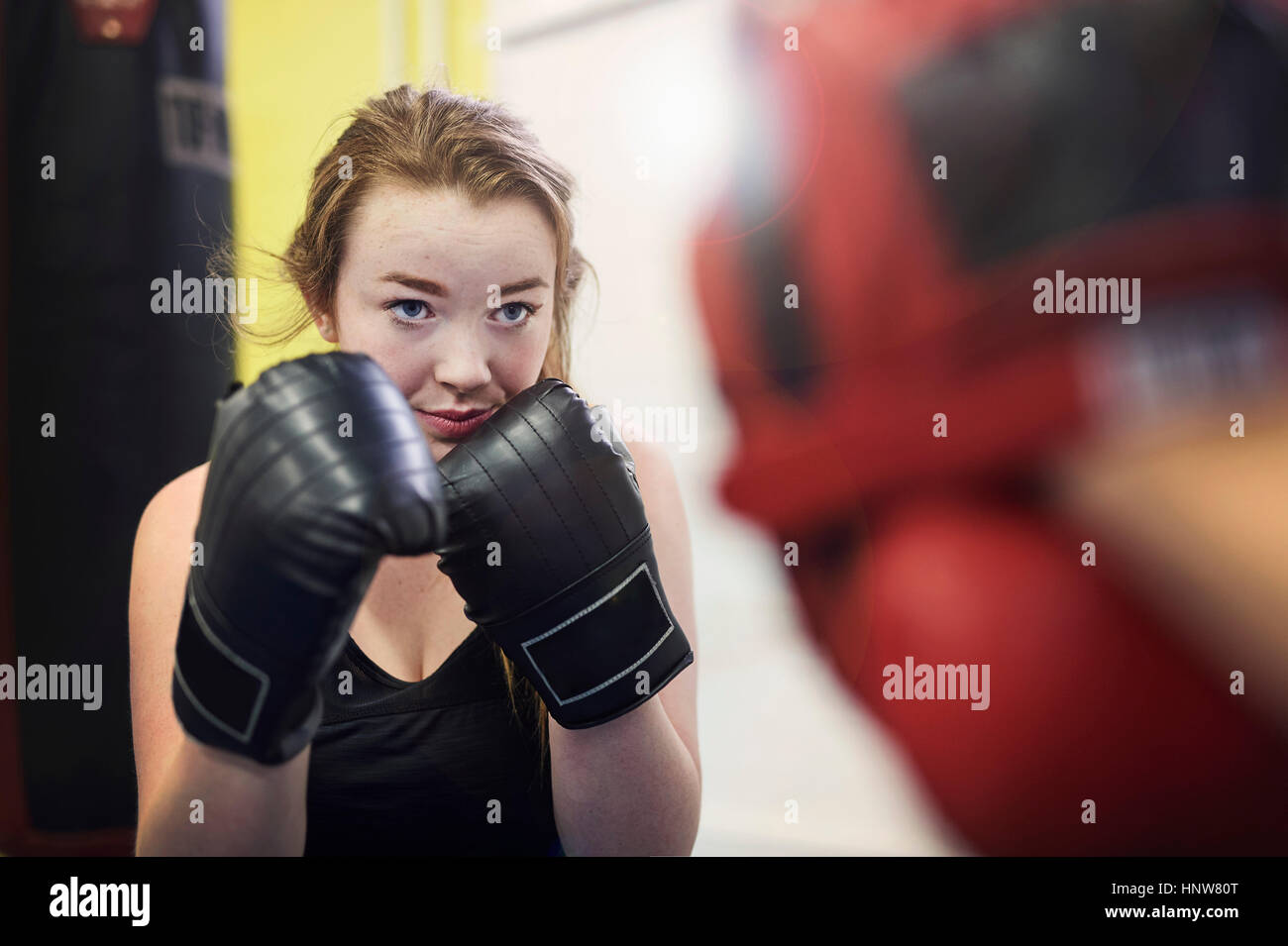 Two young boxer wearing hi-res stock photography and images - Alamy