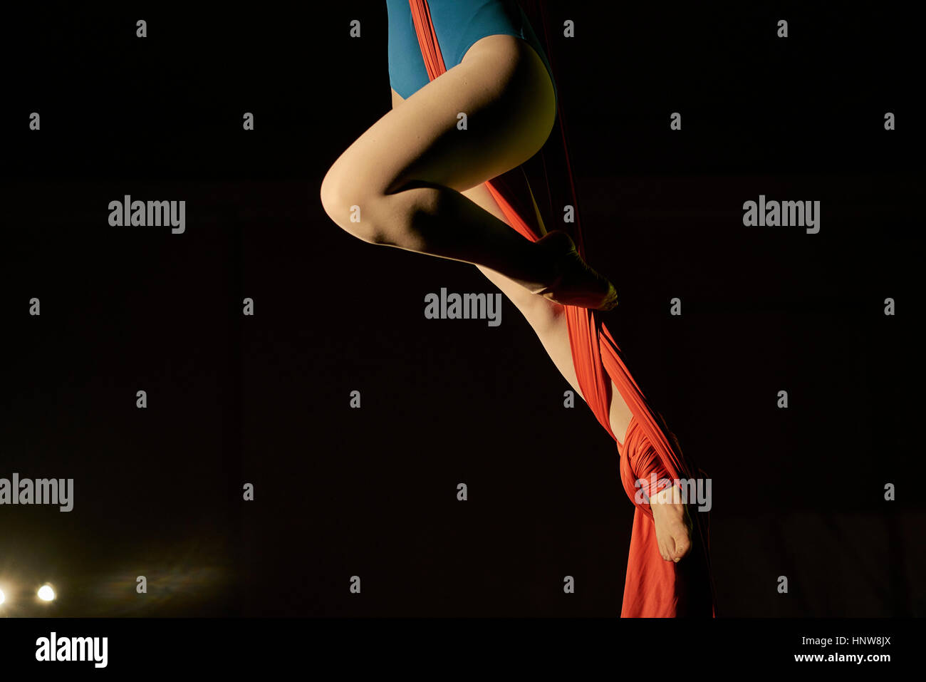 Aerial acrobat on rope hi-res stock photography and images - Alamy