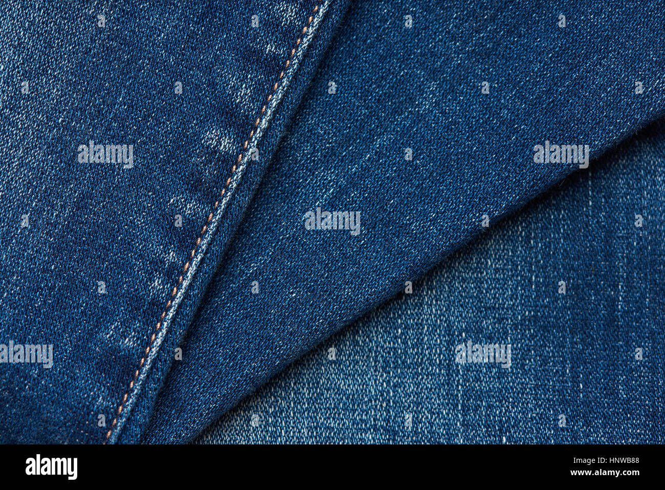 Blue jeans layers textile texture background macro Stock Photo