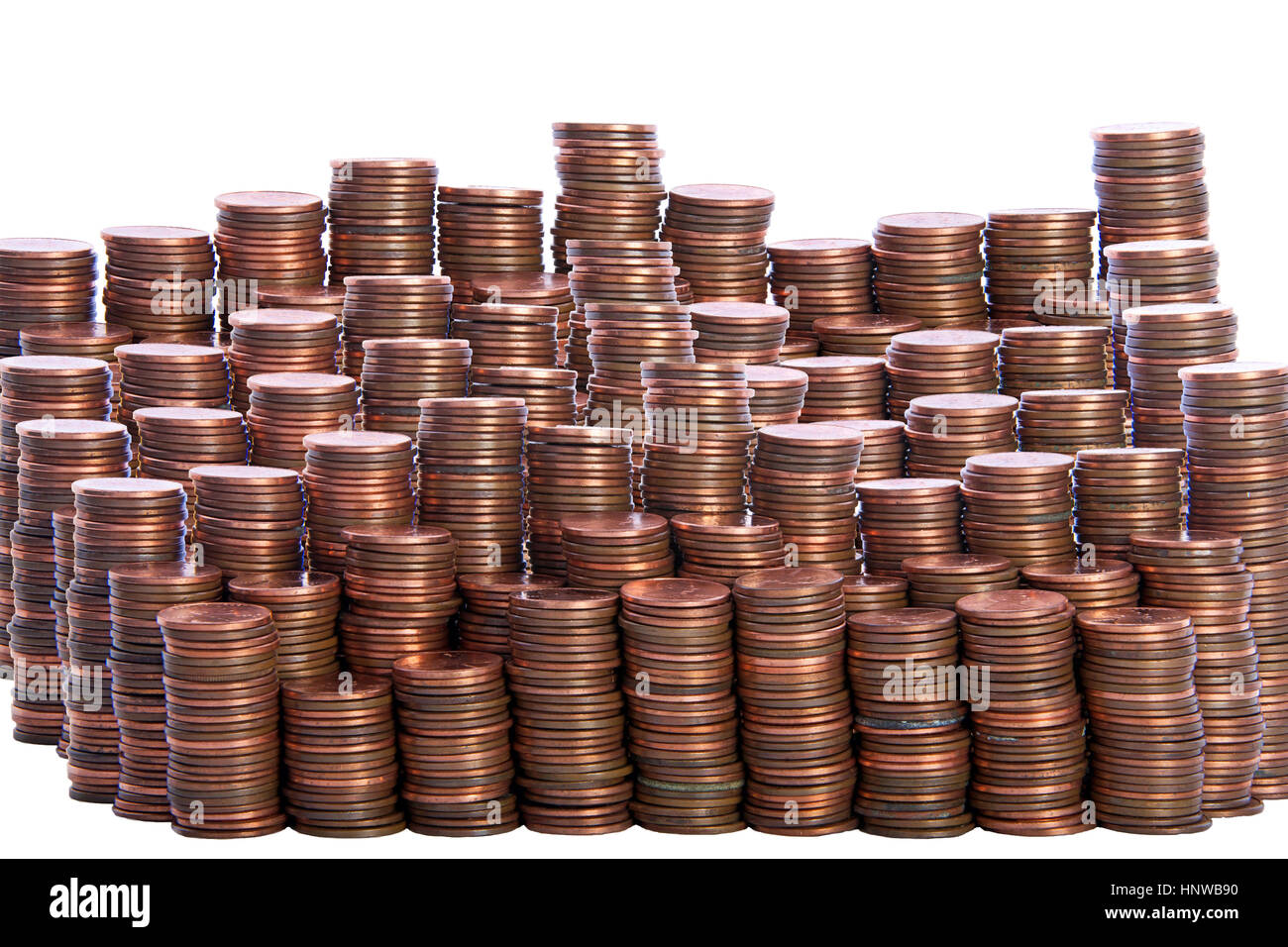 Stack Of 100 Pennies