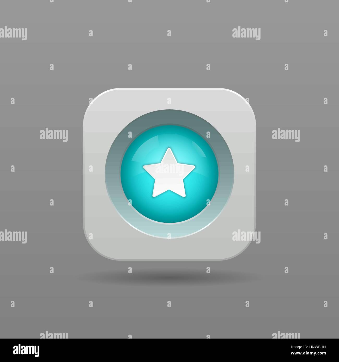 Star Button - Vector App Icon Stock Vector