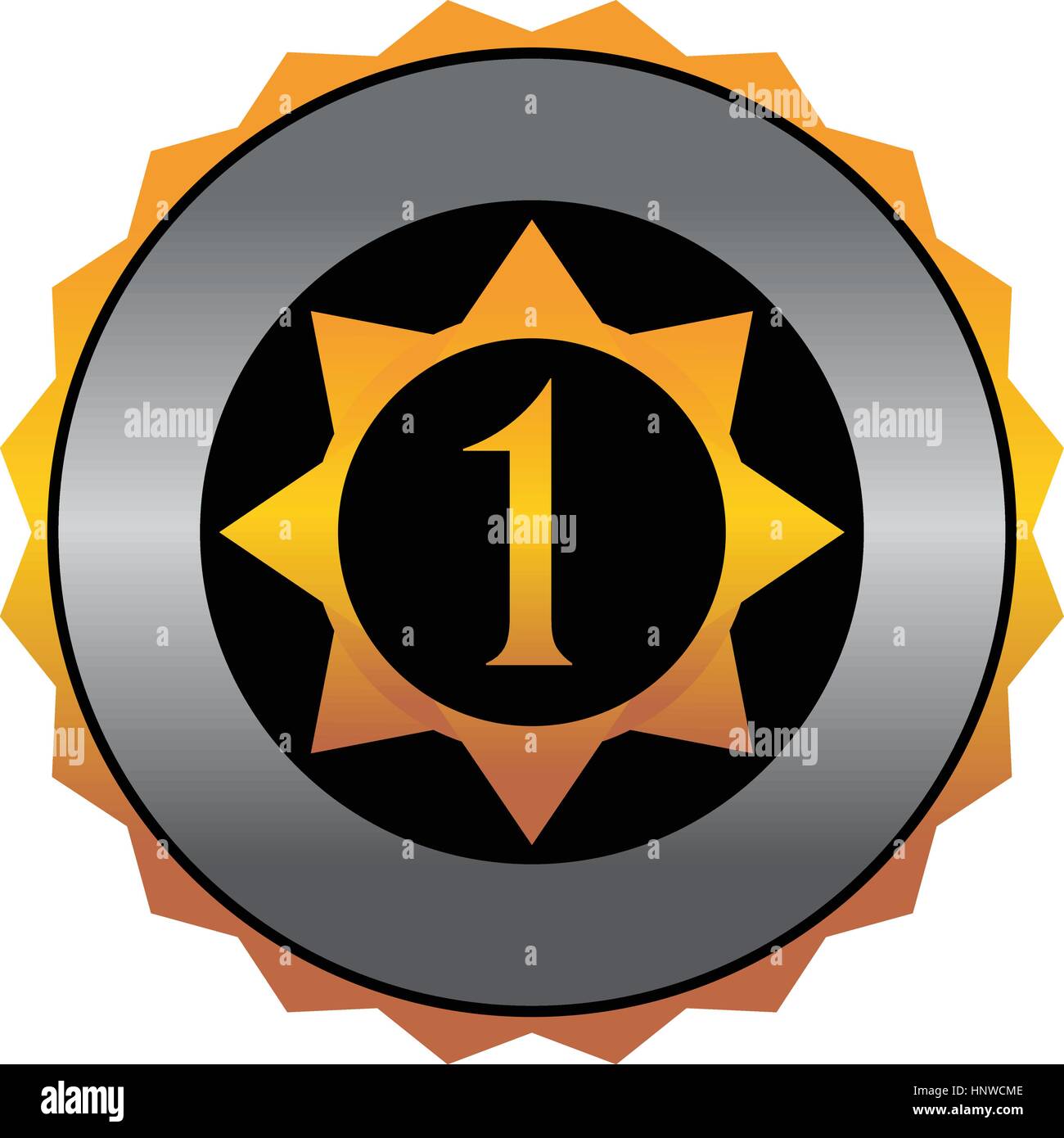 Medal Military Number 1 Stock Vector Image & Art - Alamy