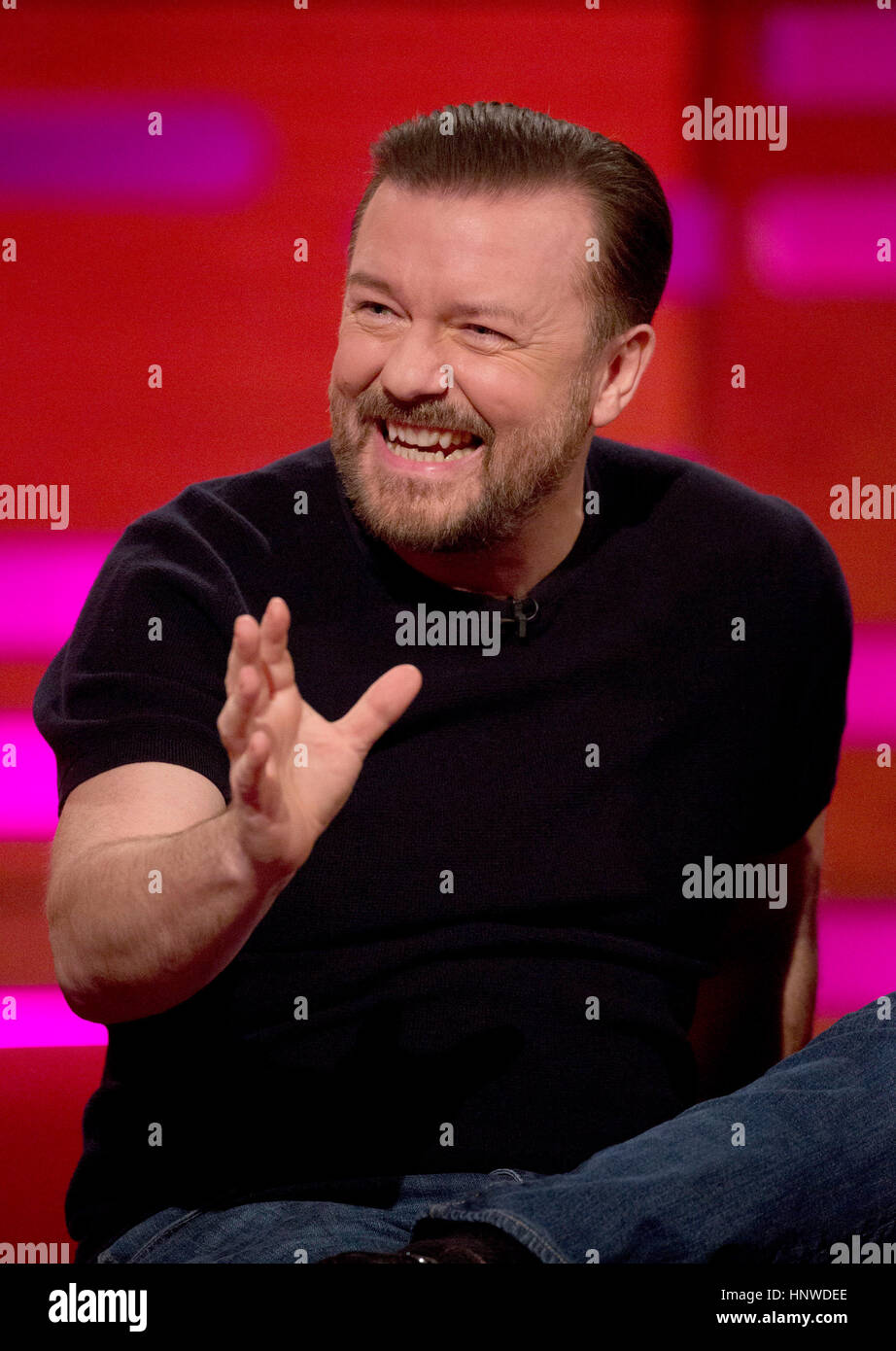 Ricky Gervais during filming of the Graham Norton Show at The London