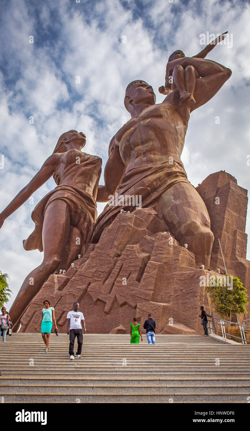African Renaissance Monument, Dakar, Senegal. April 4, 2010 Stock Photo