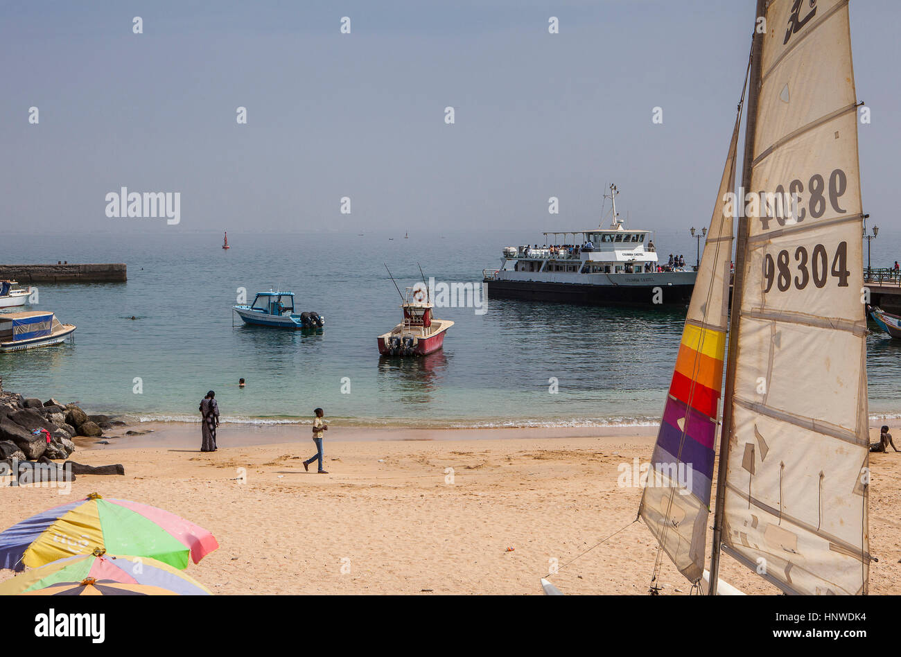 beach, in Goree Island, near Dakar, Senegal, West Africa, Africa Stock Photo