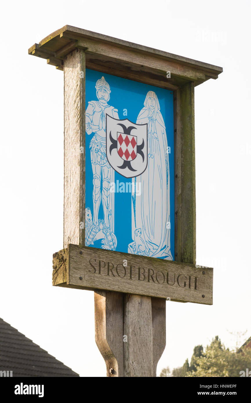 Sprotbrough St Marys Church Hall sign, Sprotbrough, Doncaster, England Stock Photo