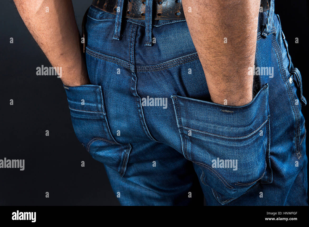 Jeans pockets. Stock Photo