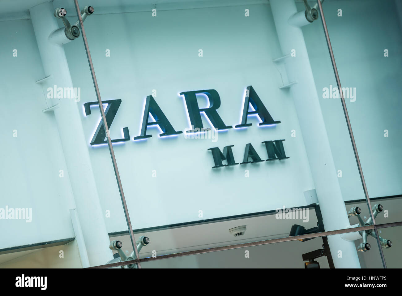 Zara Man store sign Birmingham Stock Photo