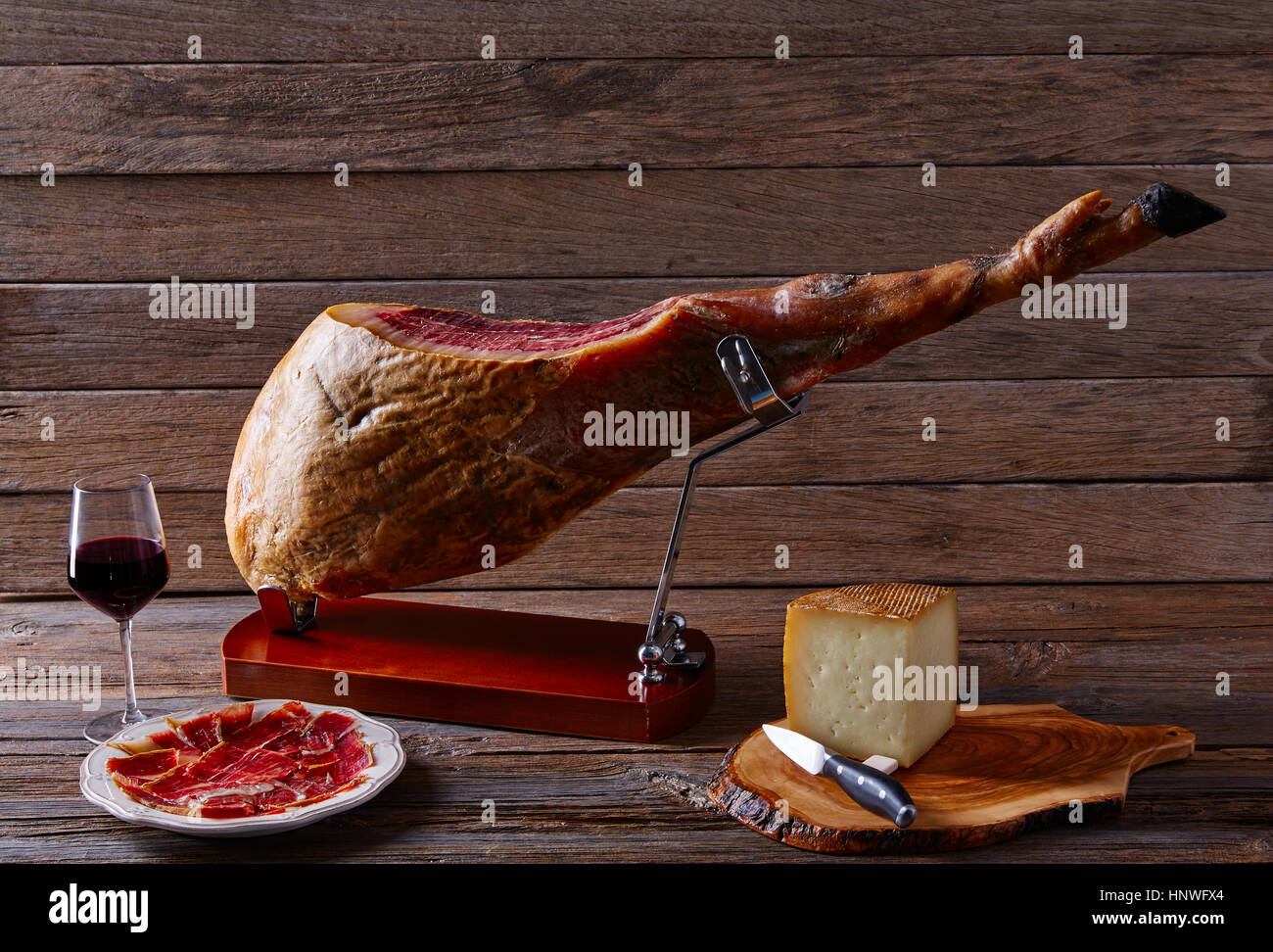 Iberico ham with wine hires stock photography and images Alamy