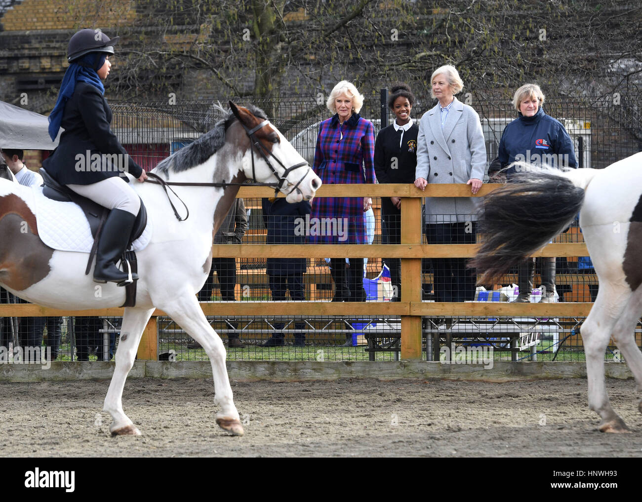 The Duchess of Cornwall, President of the Ebony Horse Club, visits the