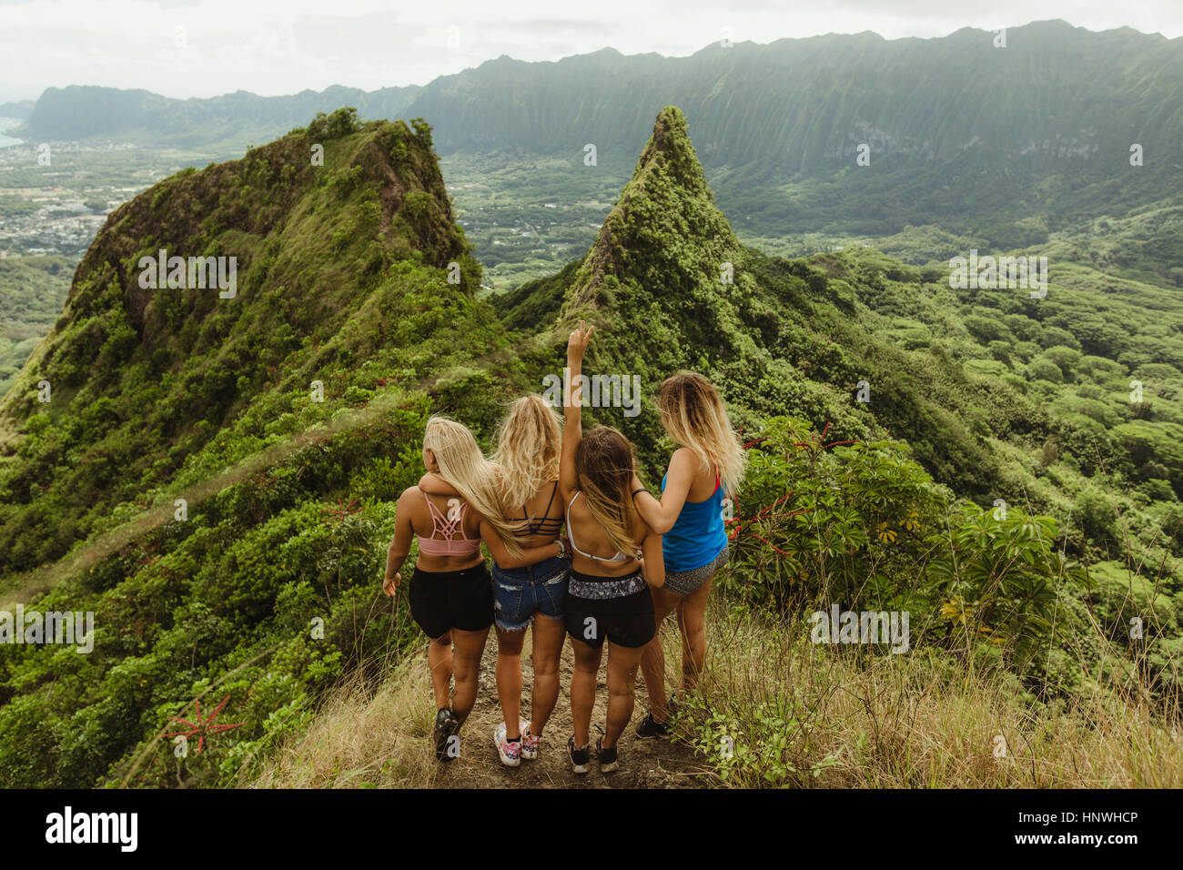Rear view friends wearing hi-res stock photography and images - Alamy