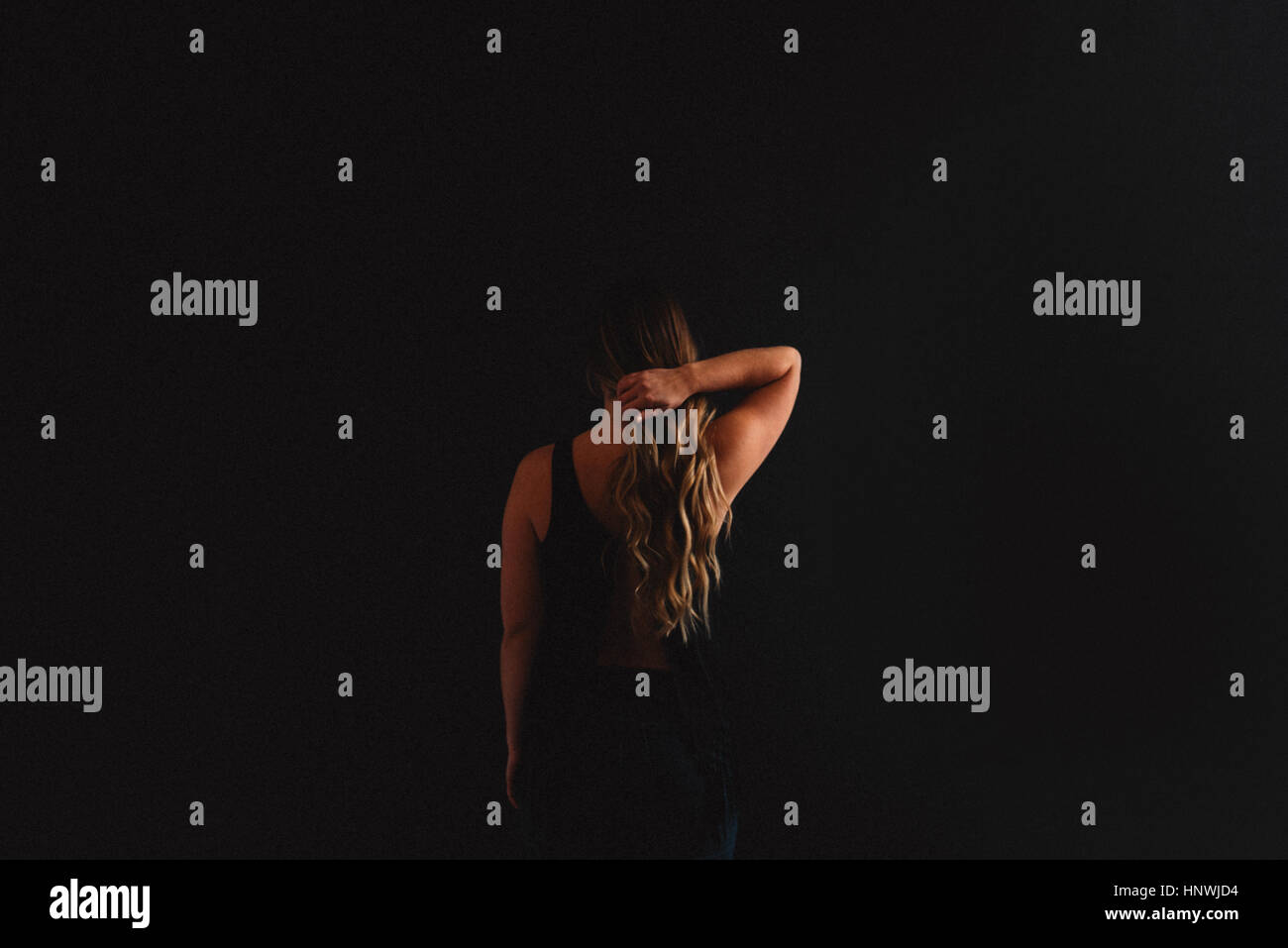 Black woman rear view hi-res stock photography and images - Alamy