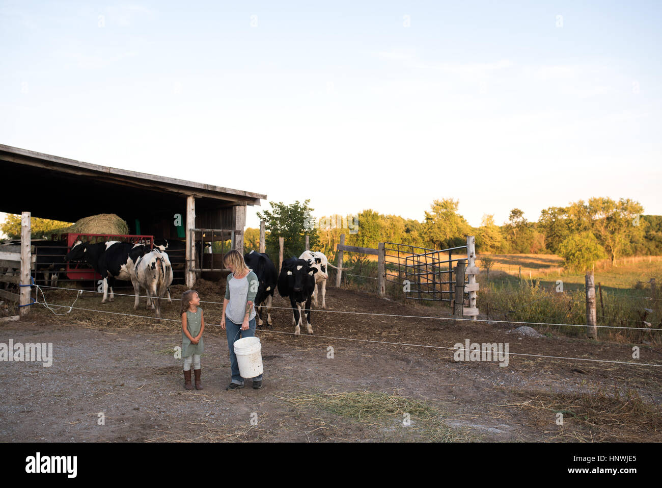 Parent child farm animal hires stock photography and images Alamy