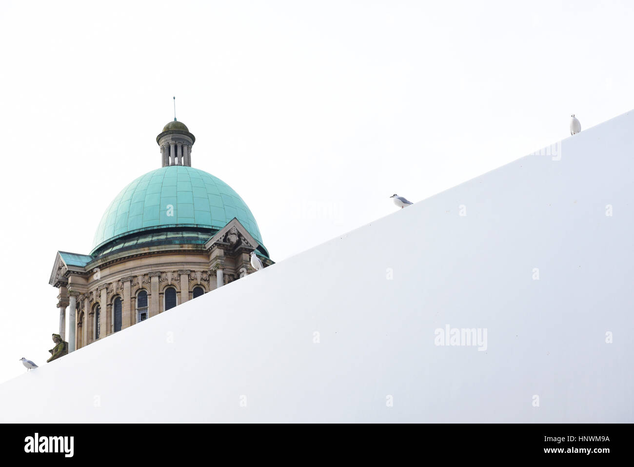 Blade - an art installation in Queen Victoria Square, Hull, Yorkshire, England, UK. Conceived by artist Nayan Kulkarni, Blade has been created for Loo Stock Photo