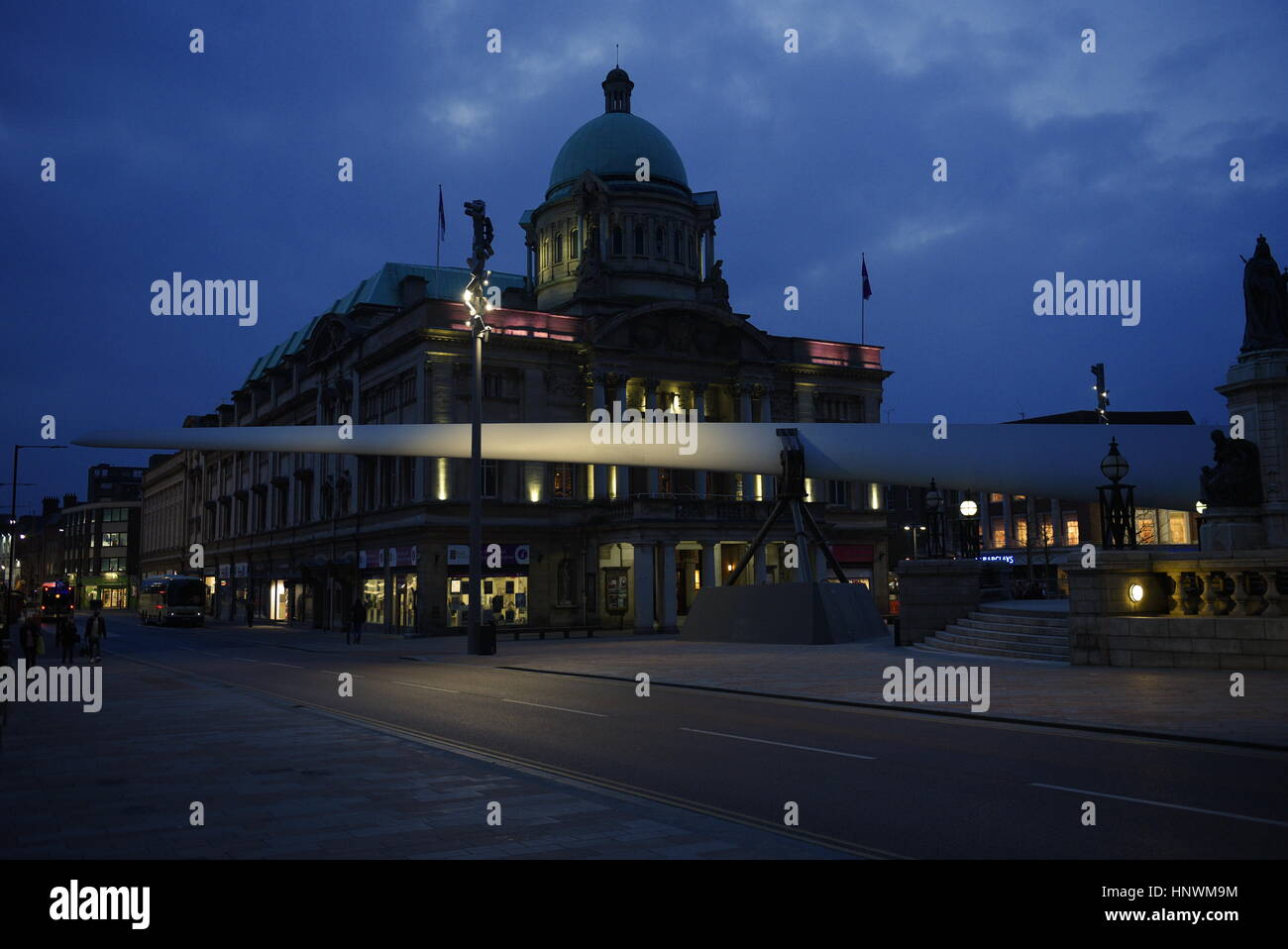 Blade - an art installation in Queen Victoria Square, Hull, Yorkshire, England, UK. Conceived by artist Nayan Kulkarni, Blade has been created for Loo Stock Photo