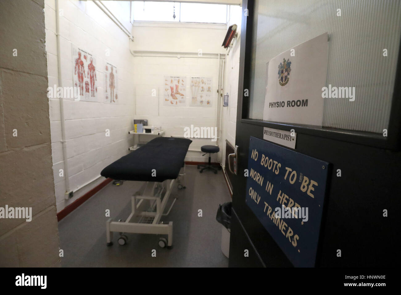 A general view of the physio room at Gander Green Lane, home of Sutton