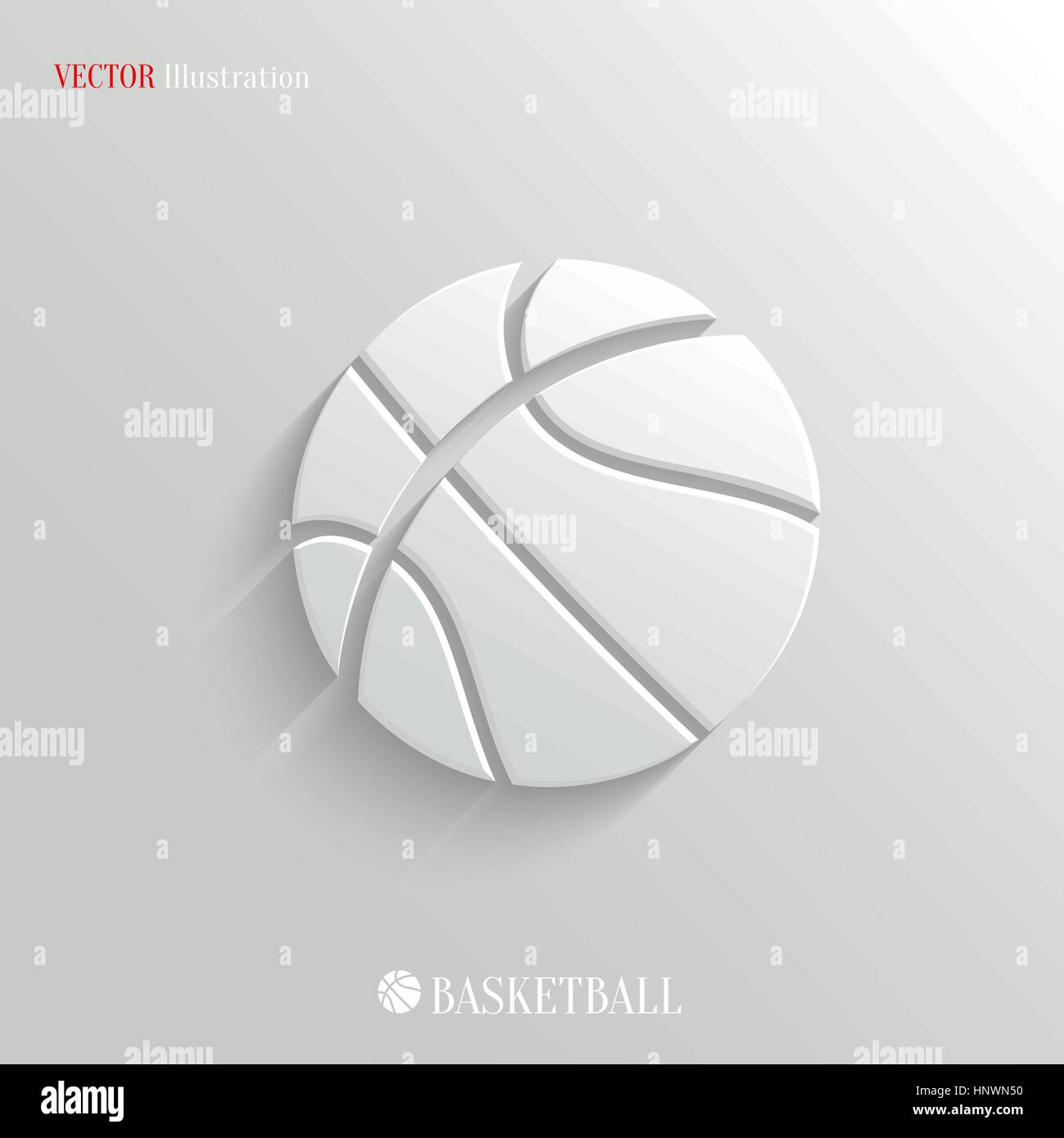 Basketball icon - vector web illustration, easy paste to any background ...