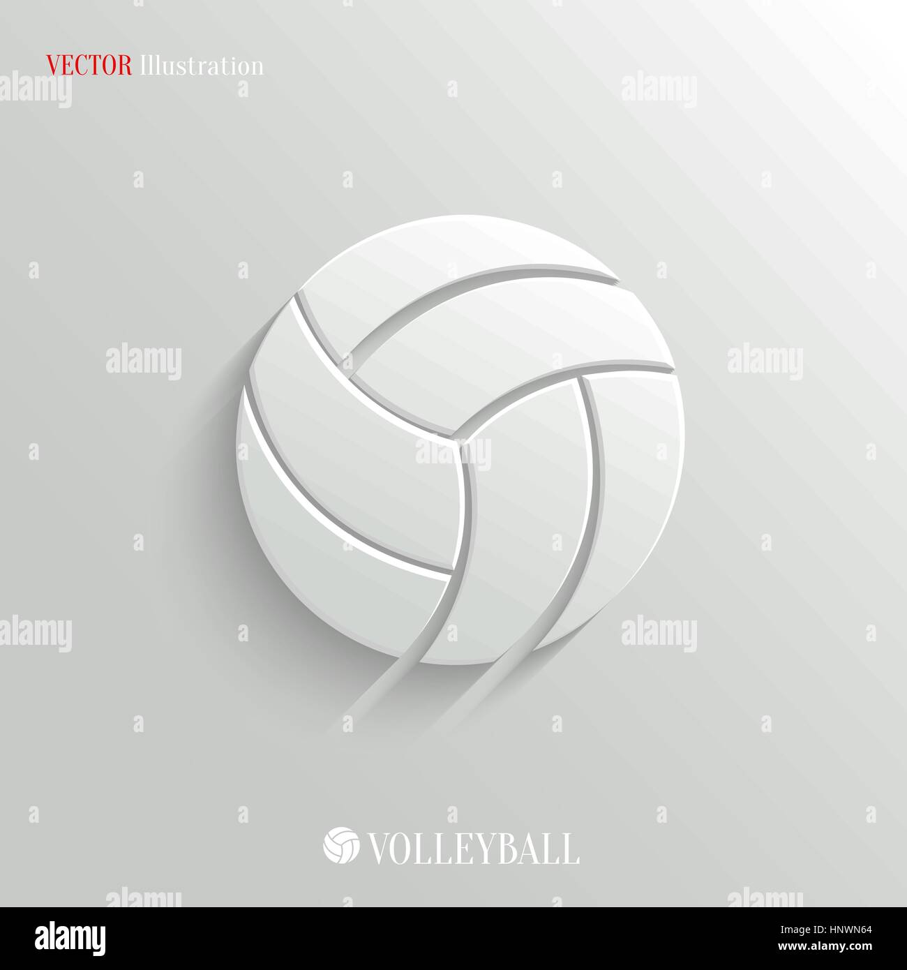 Volleyball icon - vector web illustration, easy paste to any background Stock Vector