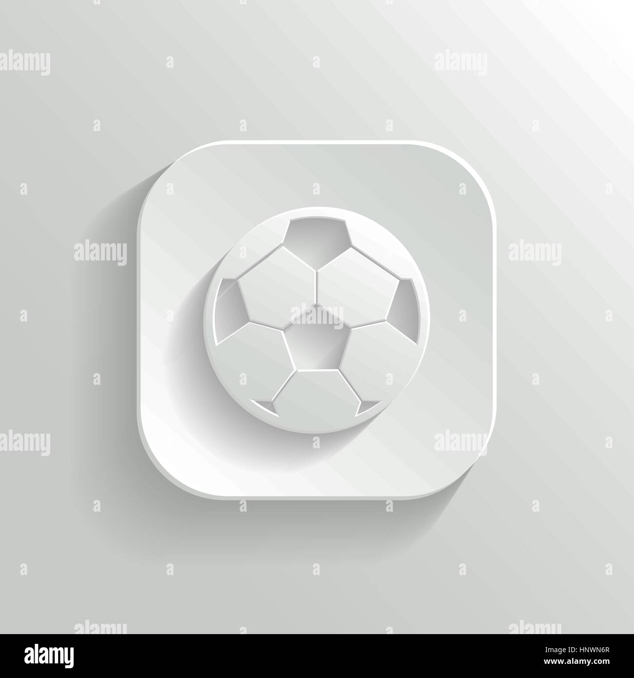 Football icon vector white app button with shadow Stock Vector Image