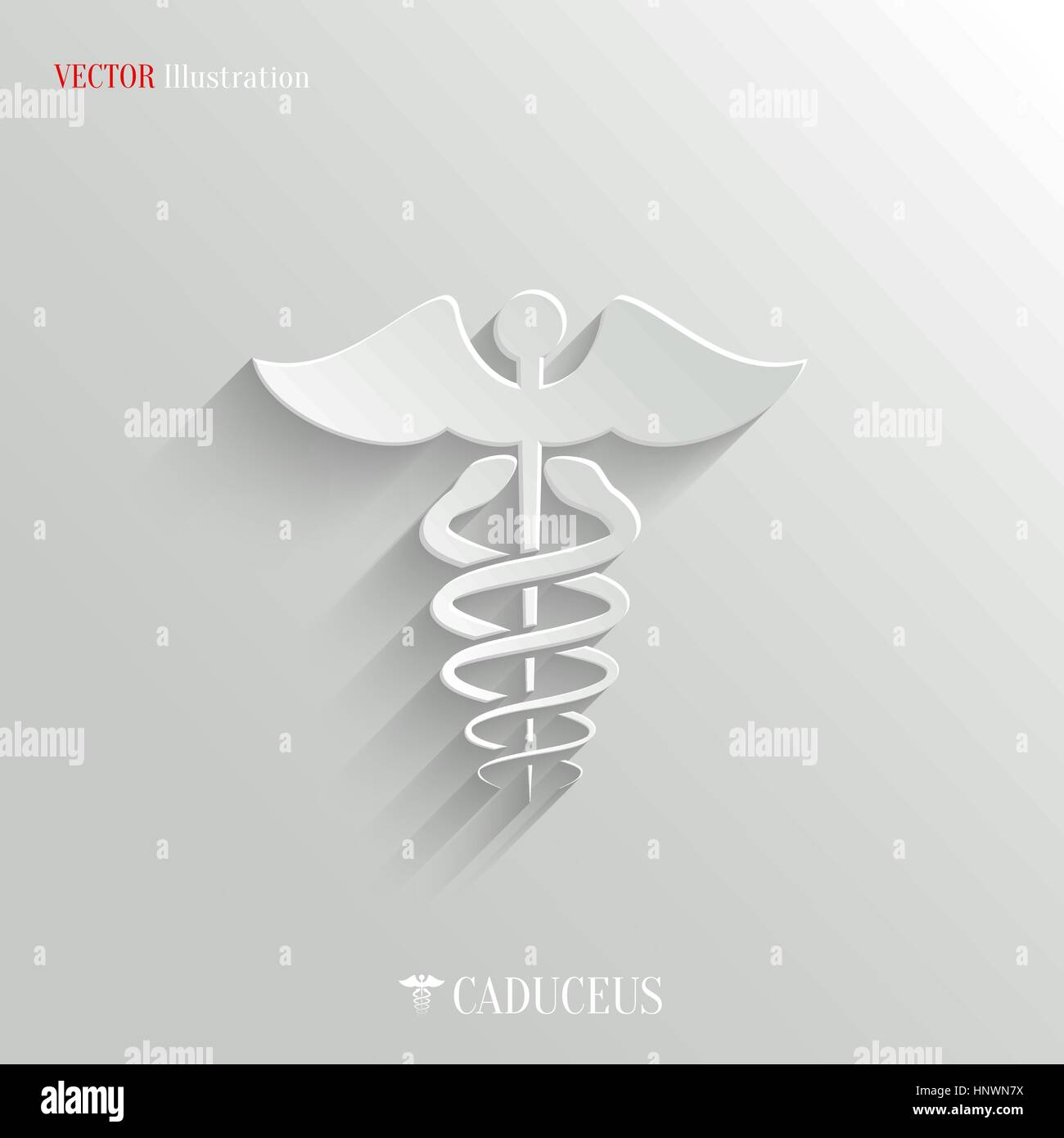 Caduceus Medical Symbol vector web icon, easy paste to any background