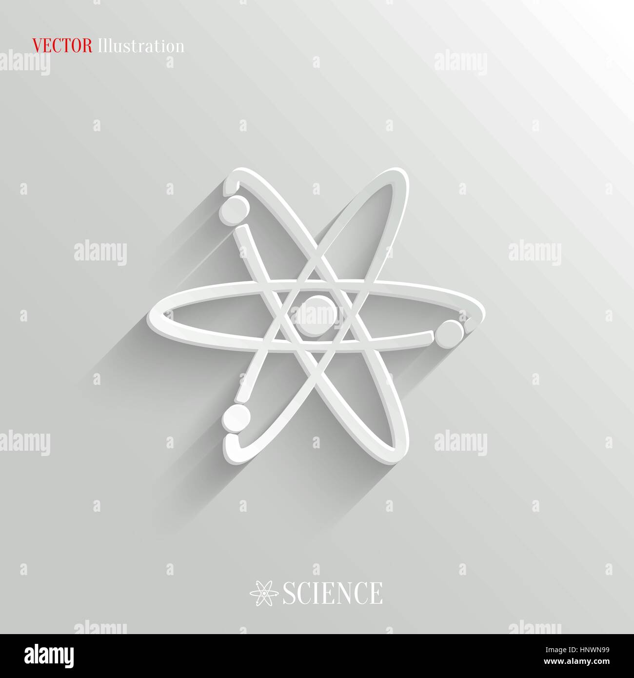 Atom icon - vector web illustration, easy paste to any background Stock ...