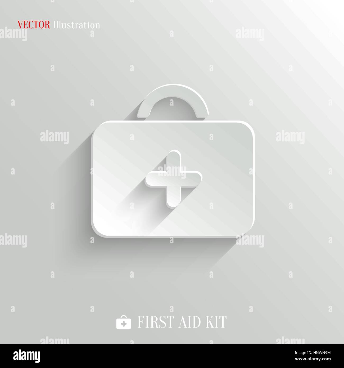 First aid. Medical Kit icon - vector web illustration, easy paste to any background Stock Vector