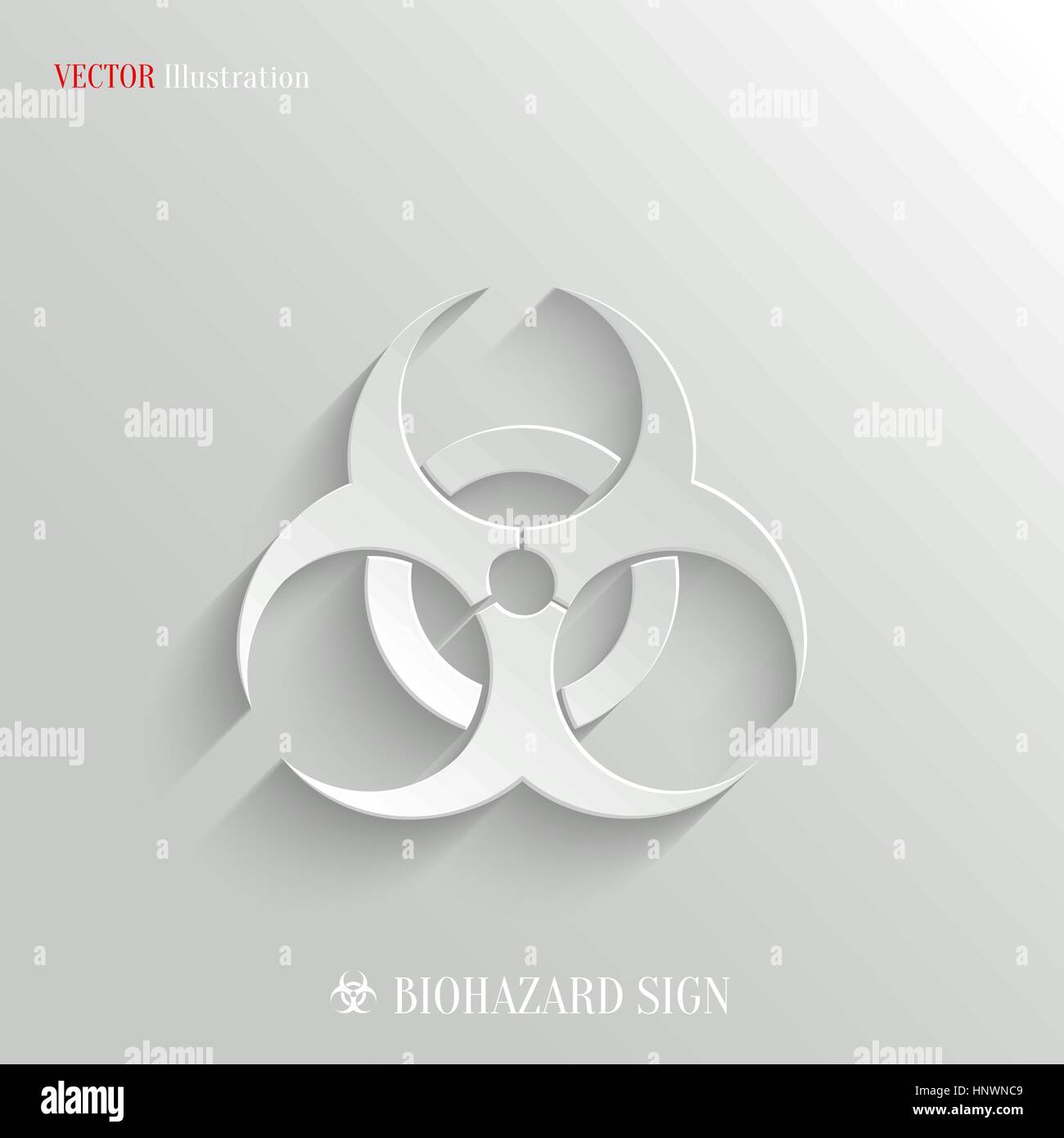 Biohazard icon - vector web illustration, easy paste to any background Stock Vector