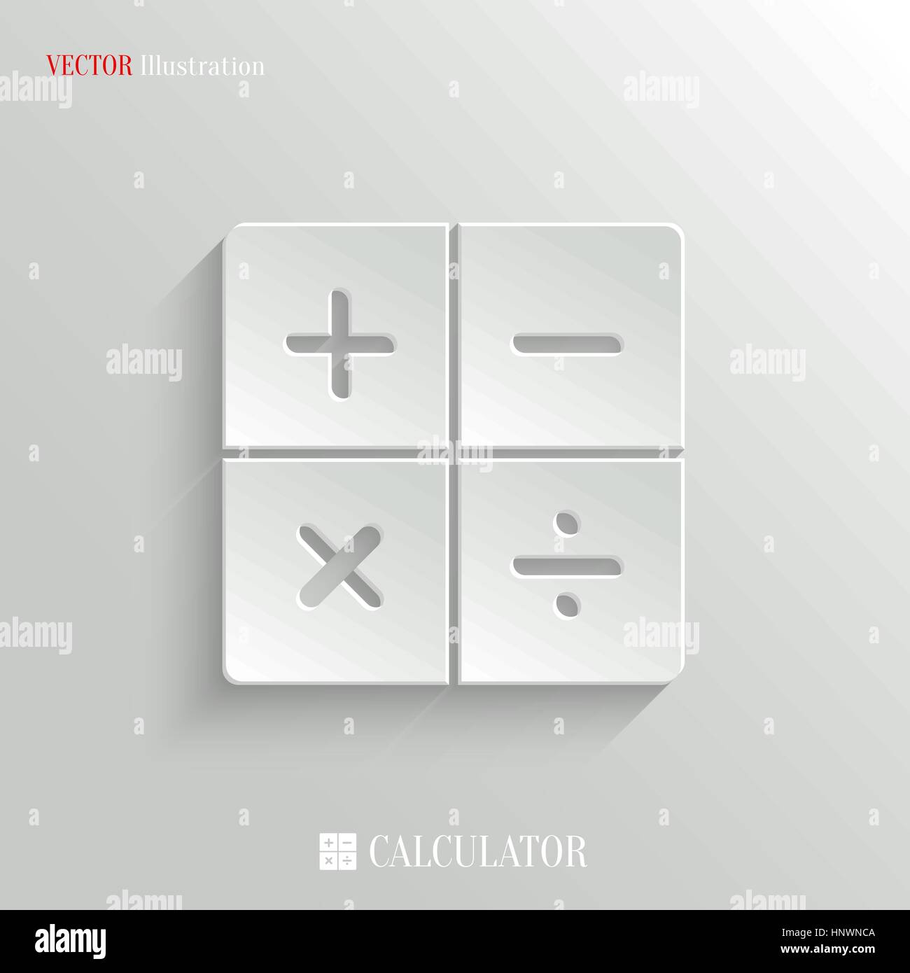 Calculator icon vector web illustration, easy paste to any background Stock Vector Image & Art
