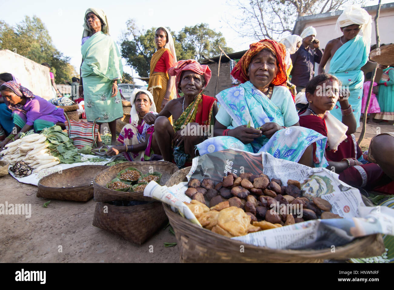 Tribal market, Kanger Valley National Park, Chhattisgarh. Tribal village in Bastar district Stock Photo