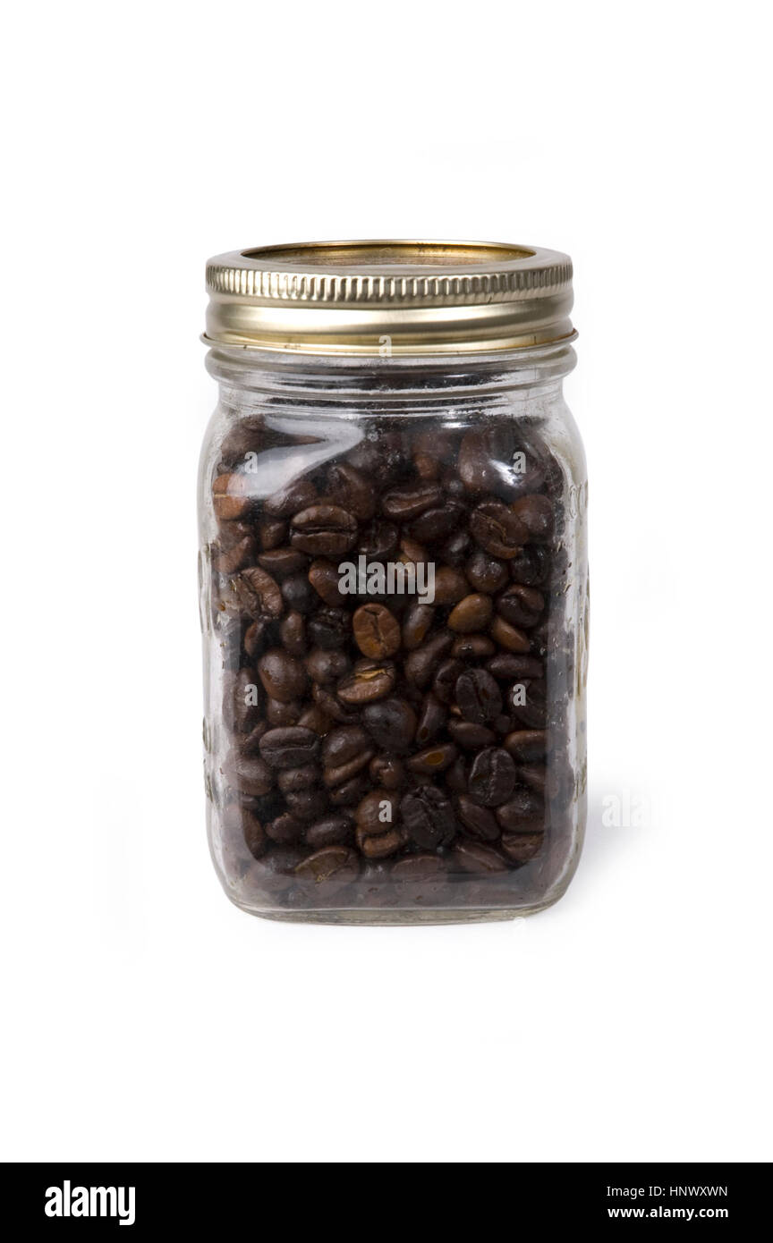 Coffee Beans in a jar Stock Photo Alamy