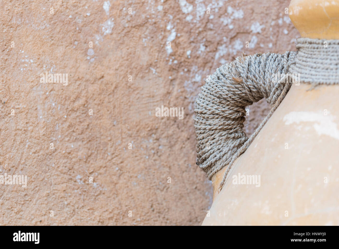 Water urn handle. Carry handle of an earthenware water jug. Handle