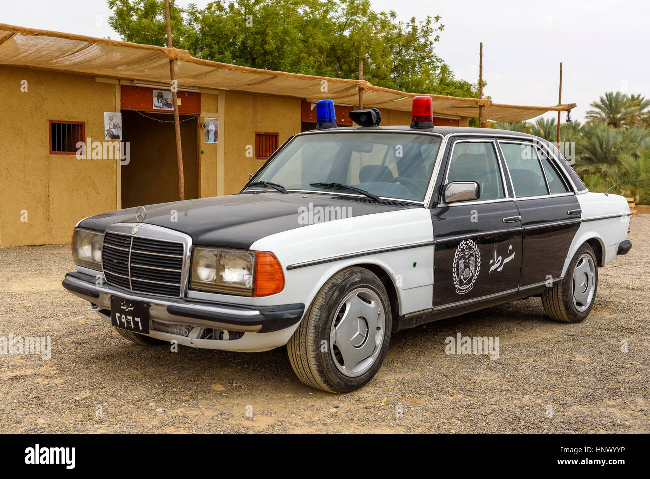 Old Police Car. Mercedes police car in Al Ain, United Arab Emirates Stock  Photo - Alamy