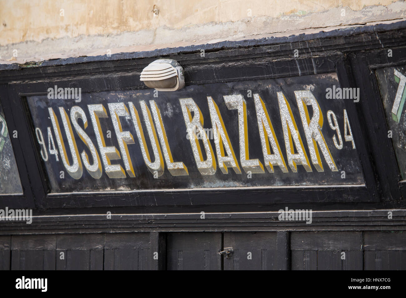 Shop sign, Valletta, Malta Stock Photo Alamy