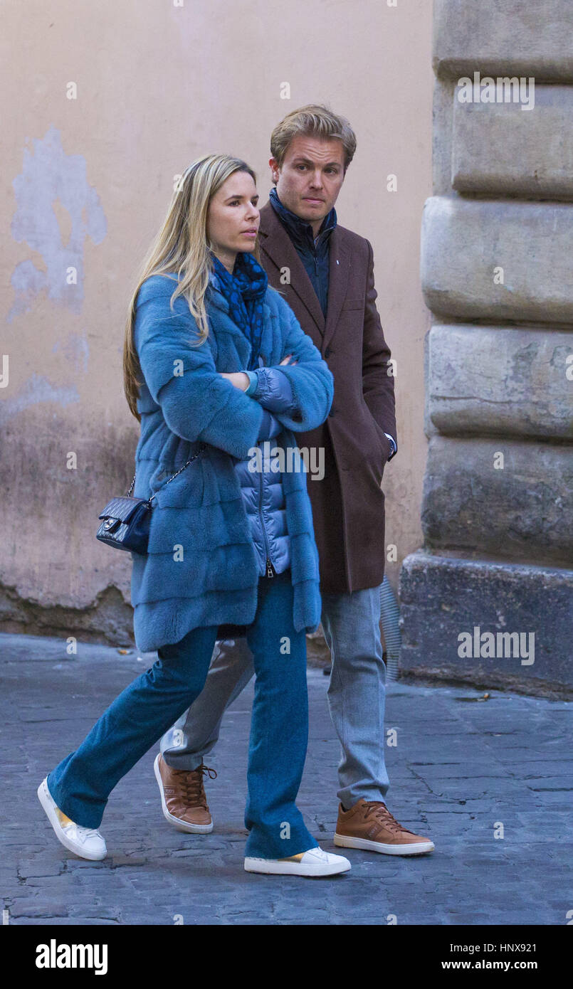 The World Champion Formula 1 Nico Rosberg With His Wife Vivian Sibold Shopping In Rome Featuring Nico Rosberg Vivian Sibold Where Rome Italy When 14 Jan 2017 Credit Ipa Wenn Com Only Available For