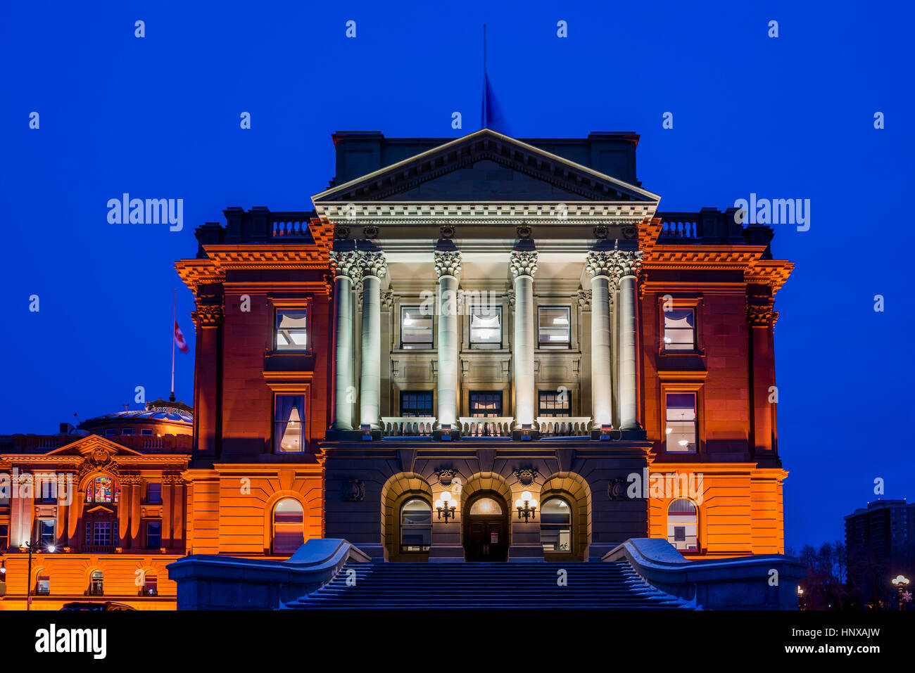 Edmonton alberta canada night alberta alberta legislature canada