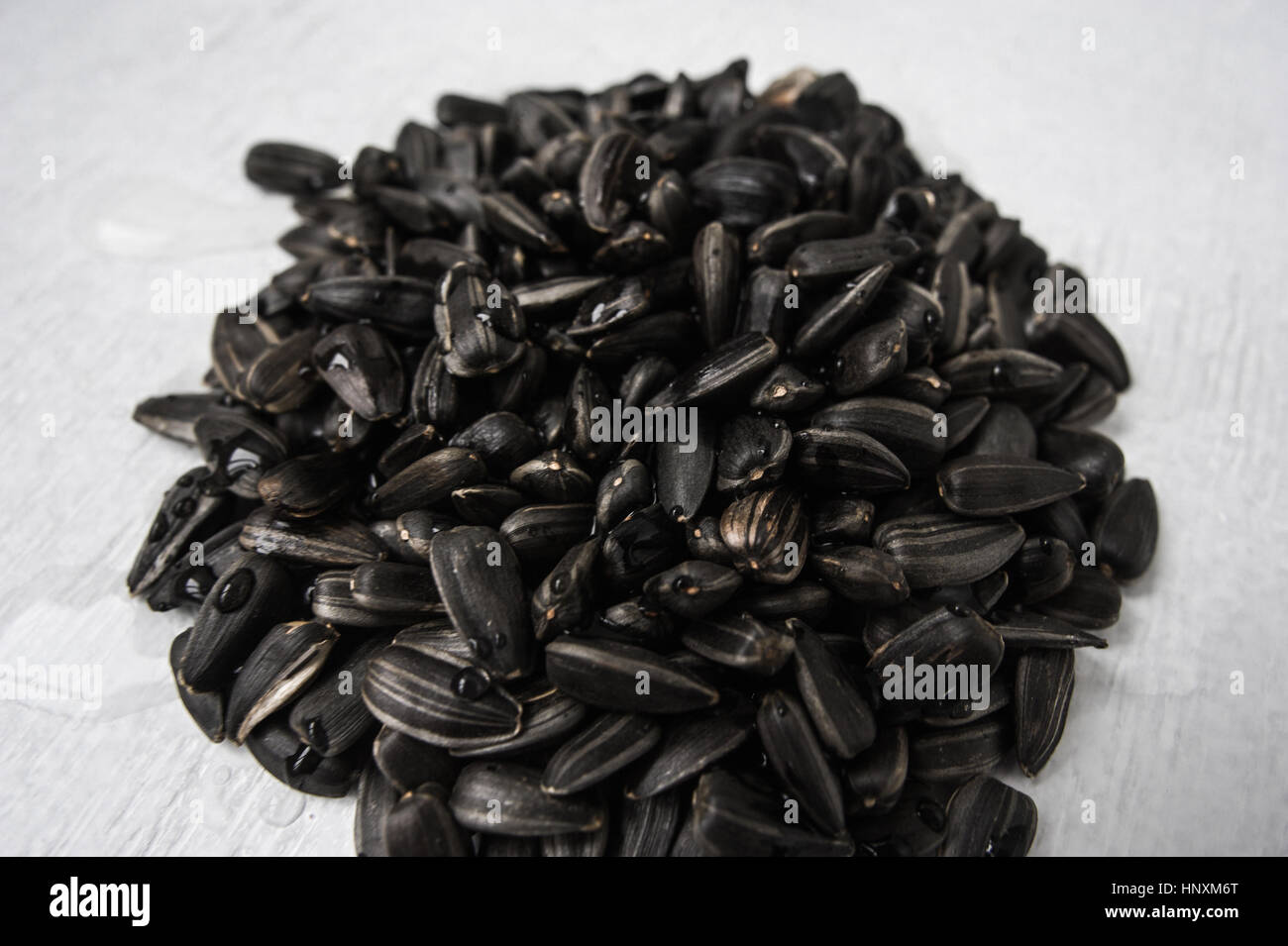 Black sunflower seeds Stock Photo Alamy