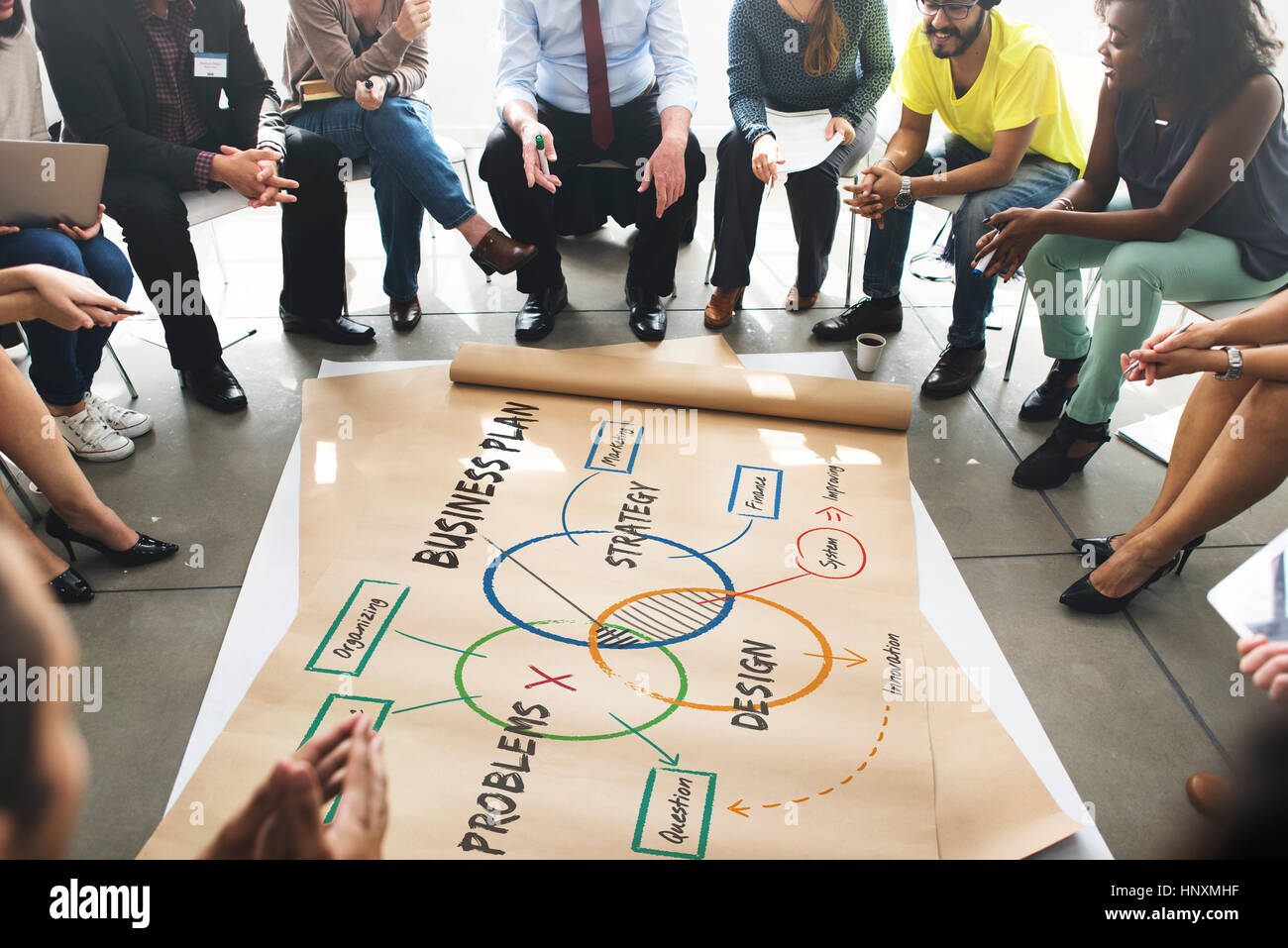 Business Plan Work Diagram Concept Stock Photo - Alamy