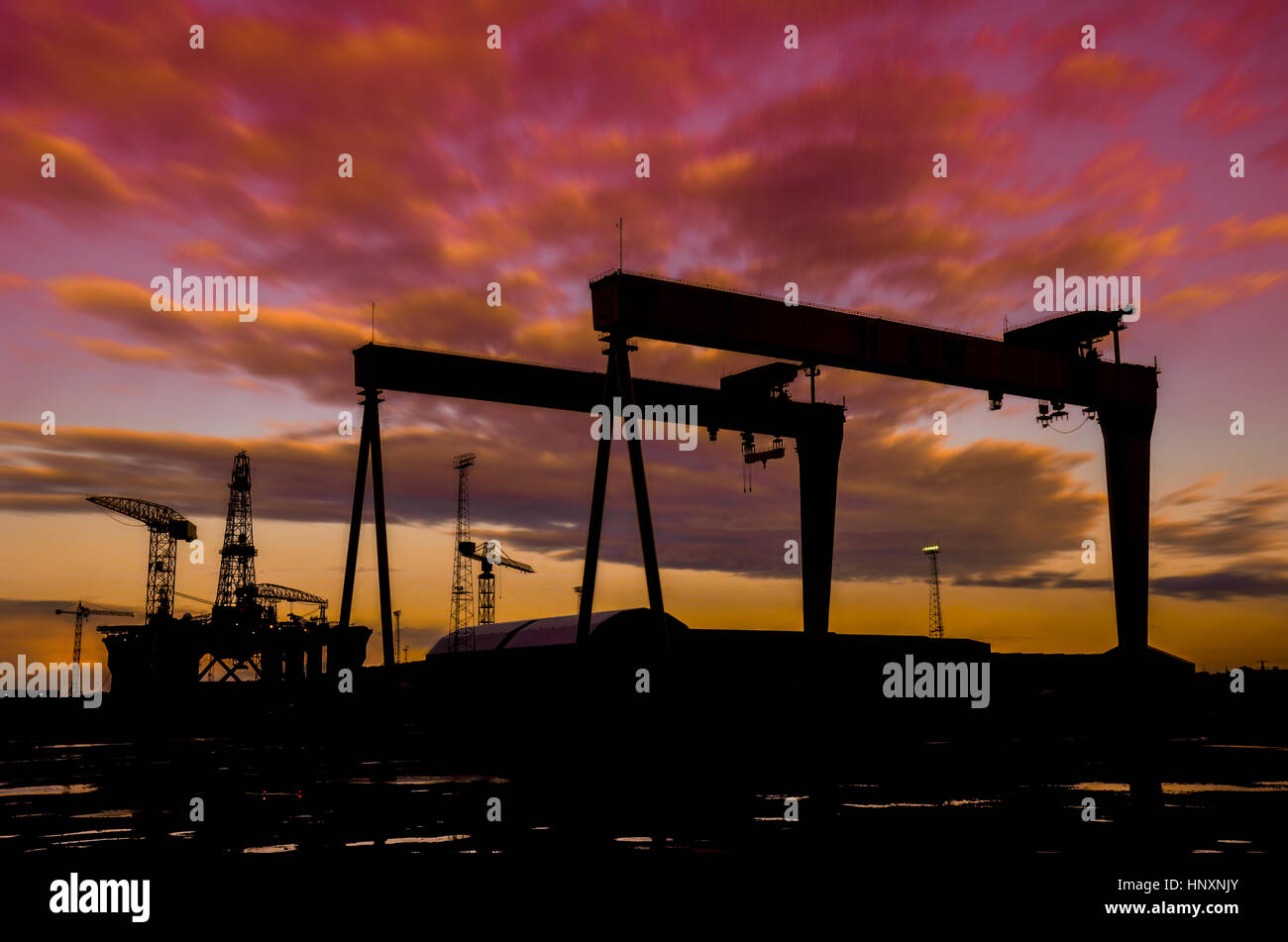 Samson and goliath cranes hires stock photography and images Alamy